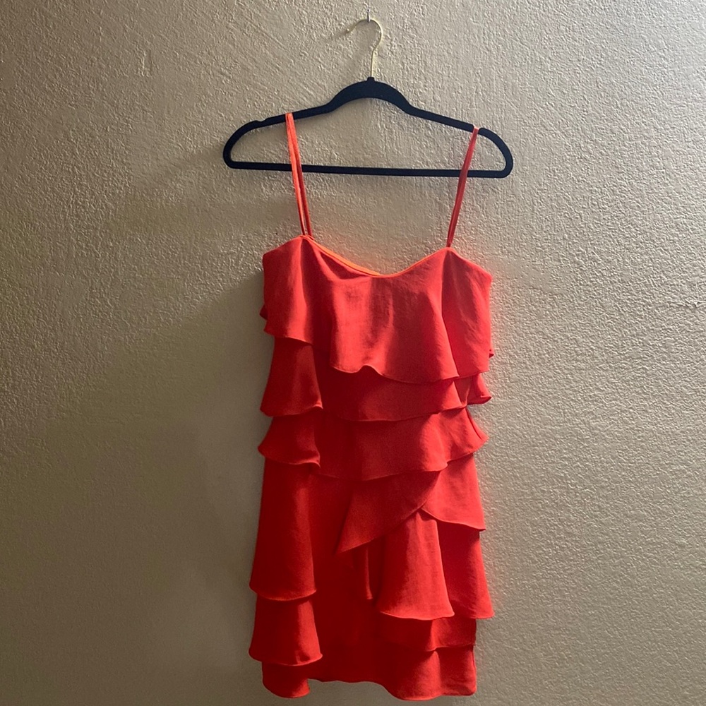 BCBGMAXAZRIA Tube ruffle dress